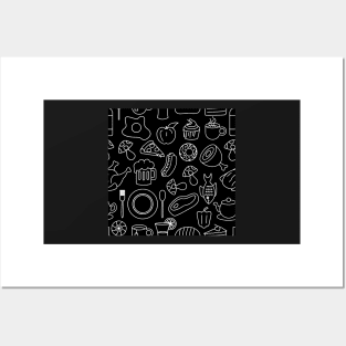 Great black and white food | for foody people Posters and Art